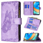 Custodia portafoglio in pelle con cerniera per Xiaomi Redmi 9A