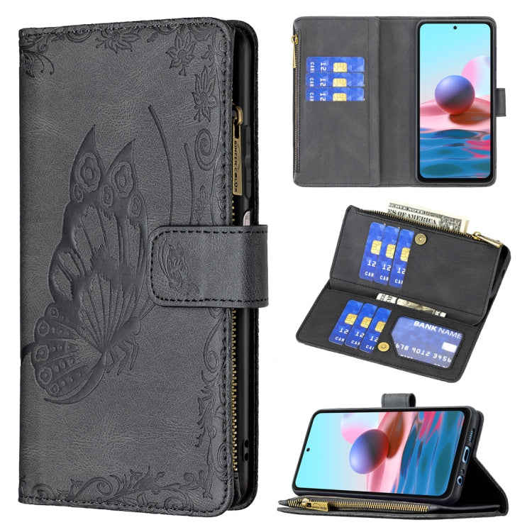 Custodia in pelle con cerniera orizzontale in rilievo con motivo a farfalla volante con supporto, fessure per carte e portafoglio, For Xiaomi Redmi Note 10 4G, For Xiaomi Mi 10T Lite 5G, For Xiaomi Mi 10T Pro 5G, For Xiaomi Mi 11i/Poco F3/Redmi K40    ...