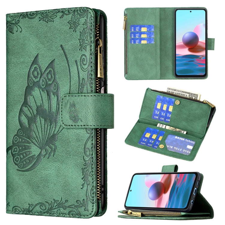 Custodia in pelle con cerniera orizzontale in rilievo con motivo a farfalla volante con supporto, fessure per carte e portafoglio, For Xiaomi Redmi Note 10 4G, For Xiaomi Mi 10T Lite 5G, For Xiaomi Mi 10T Pro 5G, For Xiaomi Mi 11i/Poco F3/Redmi K40    ...