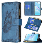 Custodia in pelle con cerniera orizzontale in rilievo con motivo a farfalla volante con supporto, fessure per carte e portafoglio, For Xiaomi Redmi Note 10 4G, For Xiaomi Mi 10T Lite 5G, For Xiaomi Mi 10T Pro 5G, For Xiaomi Mi 11i/Poco F3/Redmi K40    ...