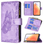 Custodia in pelle con cerniera orizzontale in rilievo con motivo a farfalla volante con supporto, fessure per carte e portafoglio, For Xiaomi Redmi Note 10 4G, For Xiaomi Mi 10T Lite 5G, For Xiaomi Mi 10T Pro 5G, For Xiaomi Mi 11i/Poco F3/Redmi K40    ...