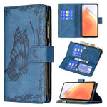 Custodia in pelle con cerniera orizzontale in rilievo con motivo a farfalla volante con supporto, fessure per carte e portafoglio, For Xiaomi Redmi Note 10 4G, For Xiaomi Mi 10T Lite 5G, For Xiaomi Mi 10T Pro 5G, For Xiaomi Mi 11i/Poco F3/Redmi K40    ...