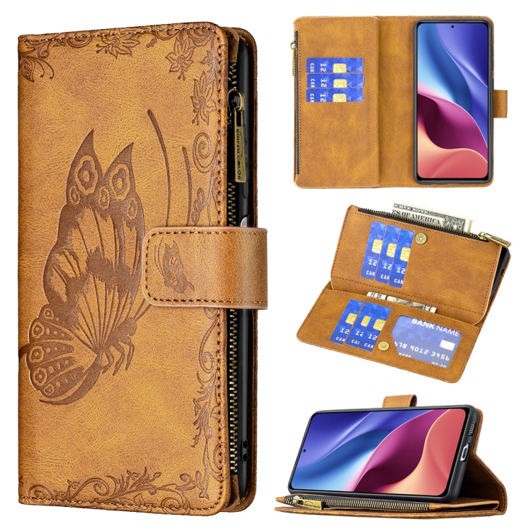 Custodia in pelle con cerniera orizzontale in rilievo con motivo a farfalla volante con supporto, fessure per carte e portafoglio, For Xiaomi Redmi Note 10 4G, For Xiaomi Mi 10T Lite 5G, For Xiaomi Mi 10T Pro 5G, For Xiaomi Mi 11i/Poco F3/Redmi K40    ...