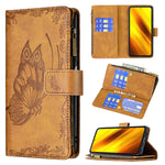 Custodia in pelle con cerniera orizzontale in rilievo con motivo a farfalla volante con supporto, fessure per carte e portafoglio, For Xiaomi Redmi Note 10 4G, For Xiaomi Mi 10T Lite 5G, For Xiaomi Mi 10T Pro 5G, For Xiaomi Mi 11i/Poco F3/Redmi K40    ...