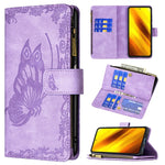 Custodia in pelle con cerniera orizzontale in rilievo con motivo a farfalla volante con supporto, fessure per carte e portafoglio, For Xiaomi Redmi Note 10 4G, For Xiaomi Mi 10T Lite 5G, For Xiaomi Mi 10T Pro 5G, For Xiaomi Mi 11i/Poco F3/Redmi K40    ...