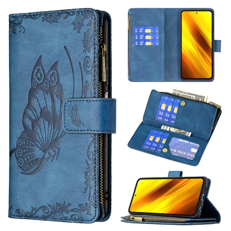 Custodia in pelle con cerniera orizzontale in rilievo con motivo a farfalla volante con supporto, fessure per carte e portafoglio, For Xiaomi Redmi Note 10 4G, For Xiaomi Mi 10T Lite 5G, For Xiaomi Mi 10T Pro 5G, For Xiaomi Mi 11i/Poco F3/Redmi K40    ...