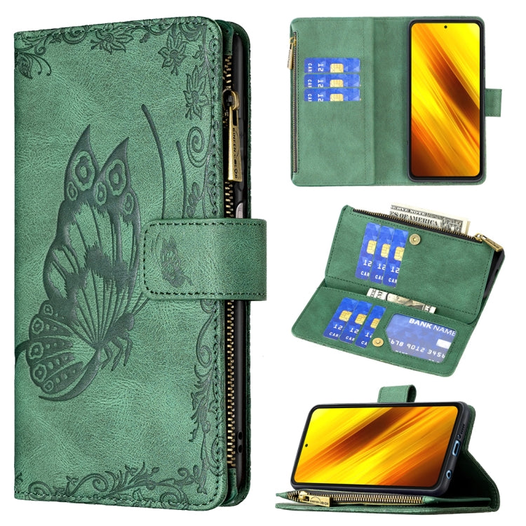 Custodia in pelle con cerniera orizzontale in rilievo con motivo a farfalla volante con supporto, fessure per carte e portafoglio, For Xiaomi Redmi Note 10 4G, For Xiaomi Mi 10T Lite 5G, For Xiaomi Mi 10T Pro 5G, For Xiaomi Mi 11i/Poco F3/Redmi K40    ...