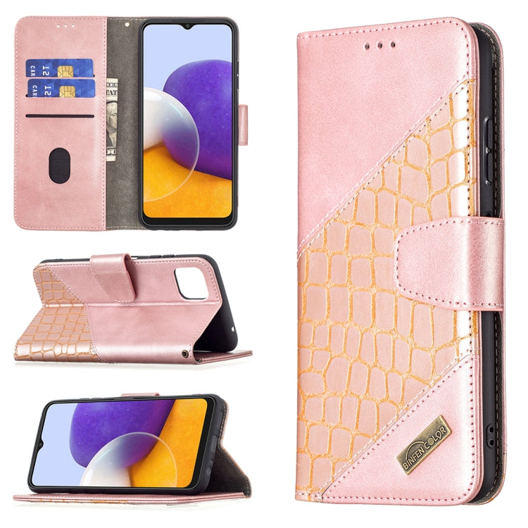 Custodia portafoglio in pelle sintetica per Samsung Galaxy A22 5G