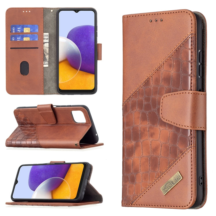 Custodia portafoglio in pelle sintetica per Samsung Galaxy A22 5G