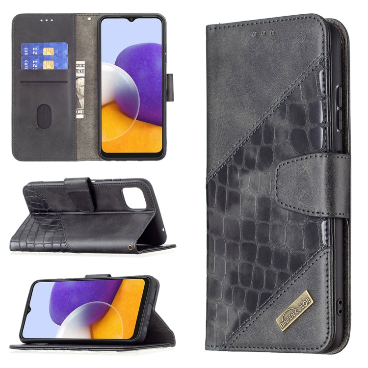 Custodia portafoglio in pelle sintetica per Samsung Galaxy A22 5G