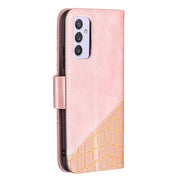 Custodia in pelle sintetica a vibrazione orizzontale con trama in coccodrillo abbinata con portafoglio, supporto e slot per carte, For Samsung Galaxy A82 5G