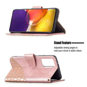 Custodia in pelle sintetica a vibrazione orizzontale con trama in coccodrillo abbinata con portafoglio, supporto e slot per carte, For Samsung Galaxy A82 5G