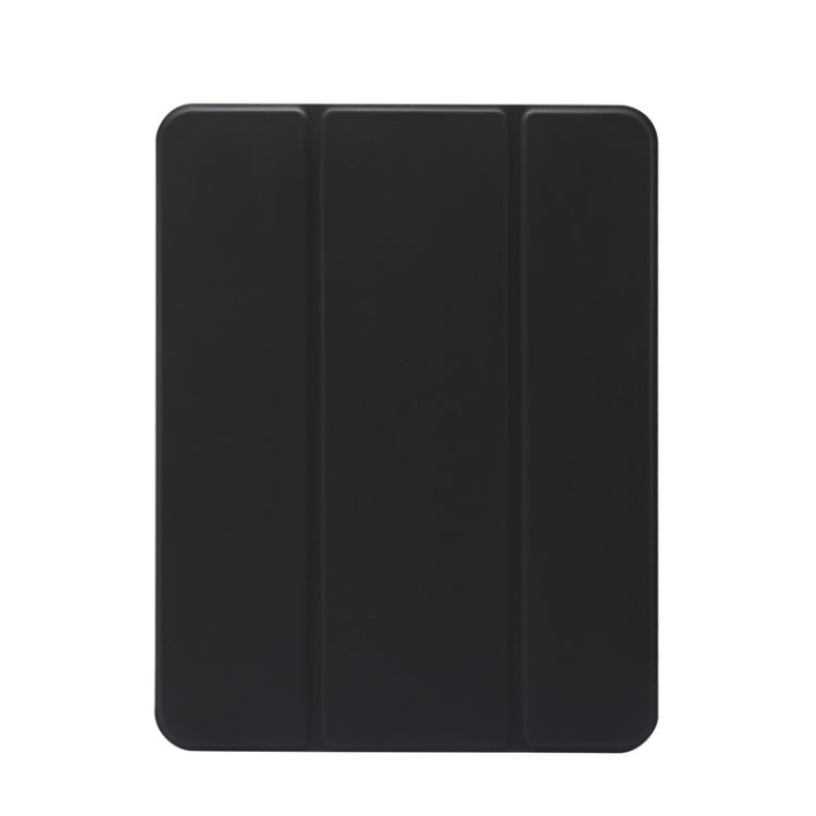Struttura della pelle pressata elettrica a tre pieghe Flip orizzontale TPU trasparente antiurto + custodia in pelle PU con supporto e slot per penna e funzione Sleep / Wake-up, For iPad Pro 11 (2021)