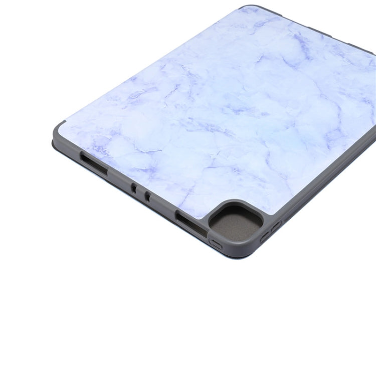 Custodia in pelle flip orizzontale con struttura in marmo con supporto a tre pieghe e funzione Sleep / Wake-up, For iPad Pro 11 2022 / 2021