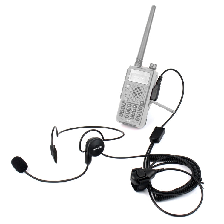 RETEVIS K-C2F 2-Pin PTT Finger Earpiece Microphone with Rear Suspension for H-777/RT-5R/ 888s/UV5R, K-C2F