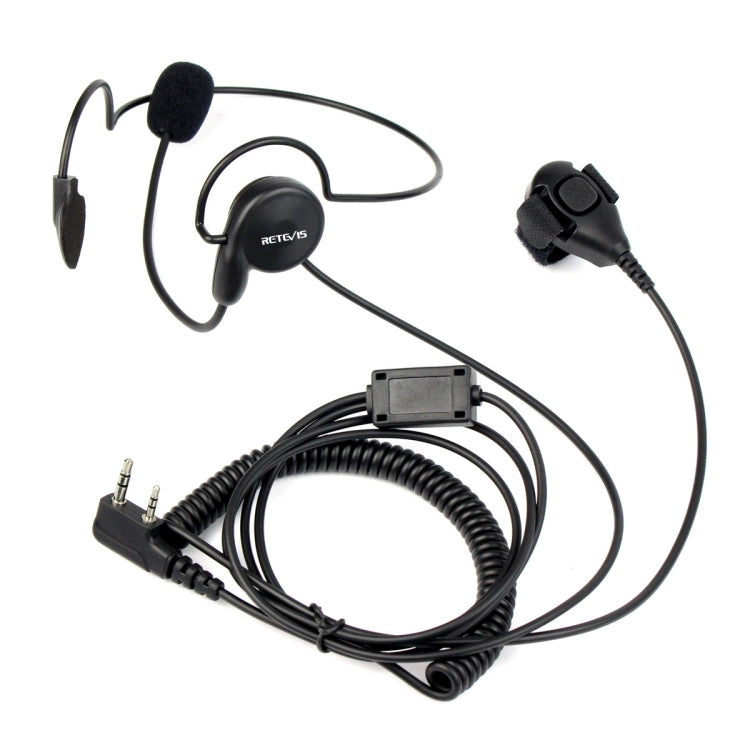 RETEVIS K-C2F 2-Pin PTT Finger Earpiece Microphone with Rear Suspension for H-777/RT-5R/ 888s/UV5R, K-C2F