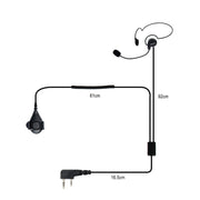 RETEVIS K-C2F 2-Pin PTT Finger Earpiece Microphone with Rear Suspension for H-777/RT-5R/ 888s/UV5R, K-C2F