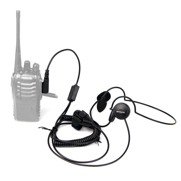 RETEVIS K-C2F 2-Pin PTT Finger Earpiece Microphone with Rear Suspension for H-777/RT-5R/ 888s/UV5R, K-C2F