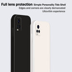Custodia protettiva a copertura totale antigoccia in silicone liquido imitazione tinta unita, For vivo S7, For vivo X23