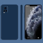 Custodia protettiva a copertura totale antigoccia in silicone liquido imitazione tinta unita, For vivo S7, For vivo X23