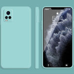 Custodia protettiva a copertura totale antigoccia in silicone liquido imitazione tinta unita, For vivo S7, For vivo X23