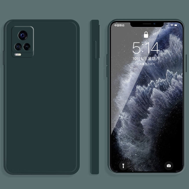 Custodia protettiva a copertura totale antigoccia in silicone liquido imitazione tinta unita, For vivo S7, For vivo X23