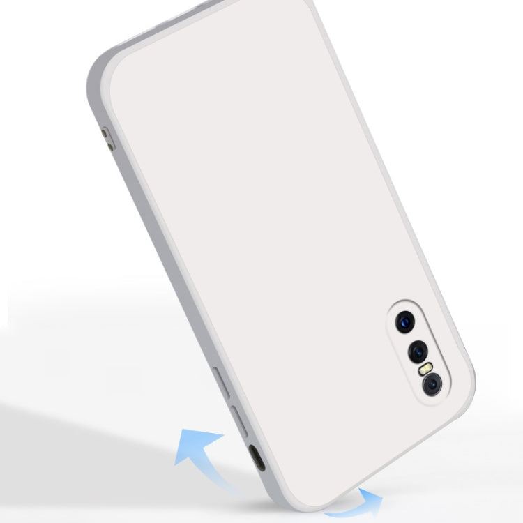 Custodia protettiva a copertura totale antigoccia in silicone liquido imitazione tinta unita, For vivo X27, For vivo X27 Pro