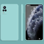Custodia protettiva a copertura totale antigoccia in silicone liquido imitazione tinta unita, For vivo IQOO 5, For vivo S9