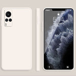 Custodia protettiva a copertura totale antigoccia in silicone liquido imitazione tinta unita, For vivo X60, For vivo X60 Pro