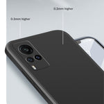 Custodia protettiva a copertura totale antigoccia in silicone liquido imitazione tinta unita, For vivo X60, For vivo X60 Pro