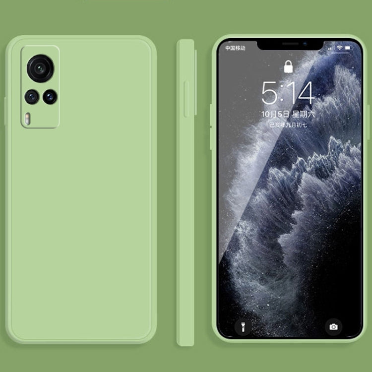 Custodia protettiva a copertura totale antigoccia in silicone liquido imitazione tinta unita, For vivo X60, For vivo X60 Pro