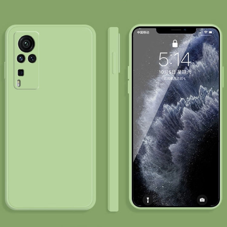 Custodia protettiva a copertura totale antigoccia in silicone liquido imitazione tinta unita, For vivo X60, For vivo X60 Pro