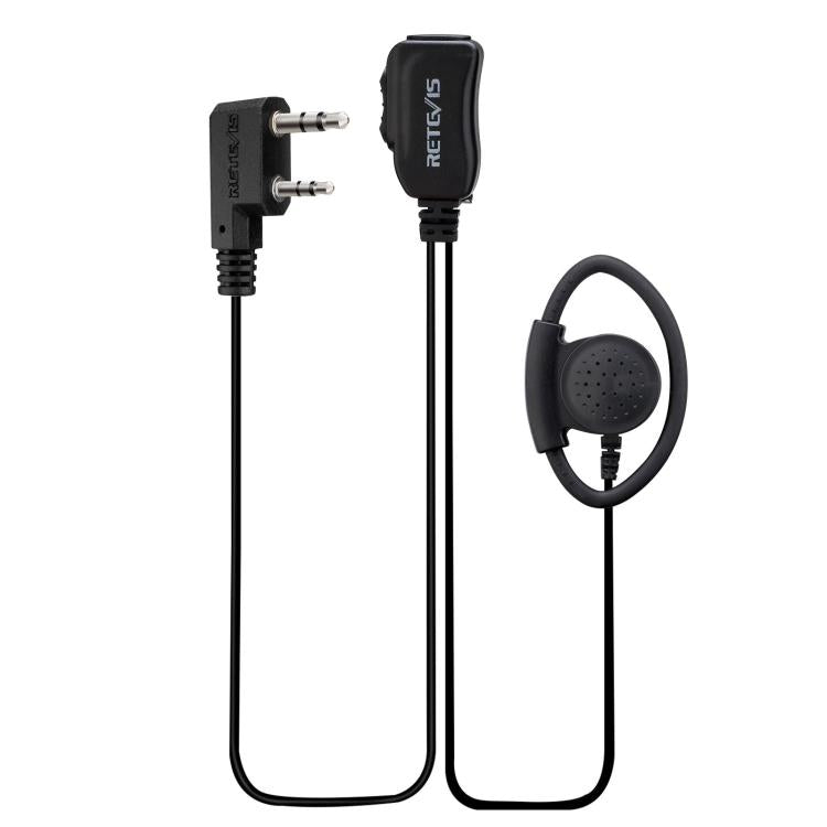 RETEVIS K-316 2 Pin D-Shaped Soft Ear Hook Earphone Microphone for H-777/RT-5R/RT1/RT2/RT5 /888s/UV5R, EEK012