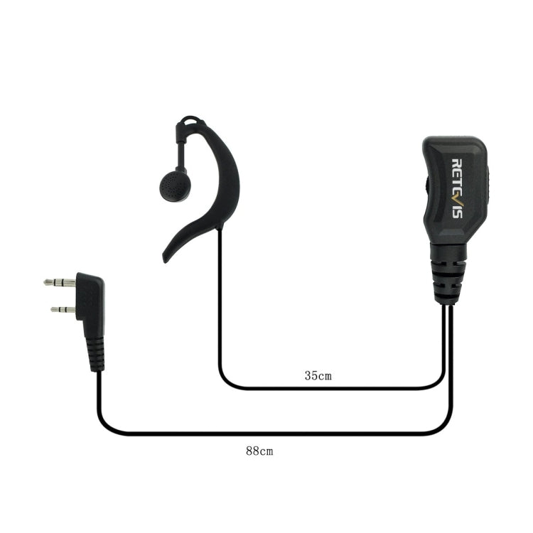 RETEVIS R-111 Headset Microphone with Adjustable Volume PTT Type G for H-777/RT-5R/RT1/RT2/RT5, R-111 K Head