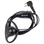 Microfono auricolare Retevis R-122 con gancio a D per radio Motor