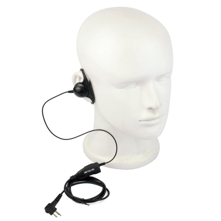 Microfono auricolare Retevis R-122 con gancio a D per radio Motor