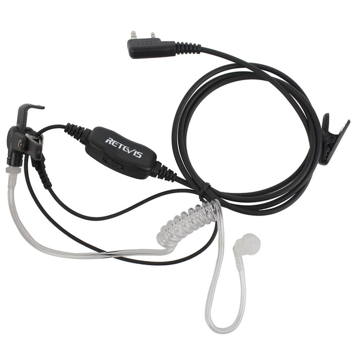 RETEVIS R-112 PTT / VOX Microfono auricolare tubo acustico nascosto per H-777/RT-5R/RT1/RT2/RT5, R-112
