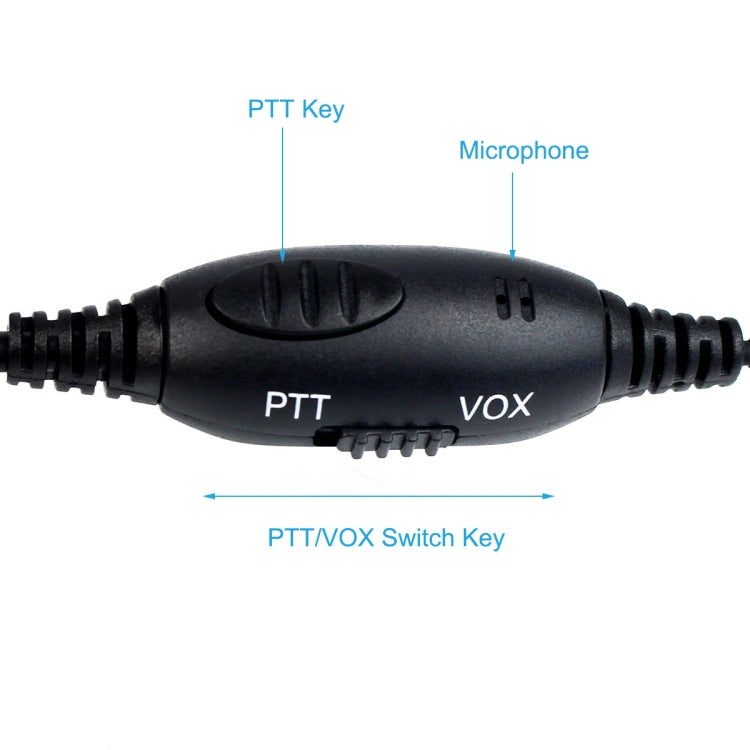 RETEVIS R-114 Microfono auricolare con cuffia VOX a 2 pin K Head, R-114