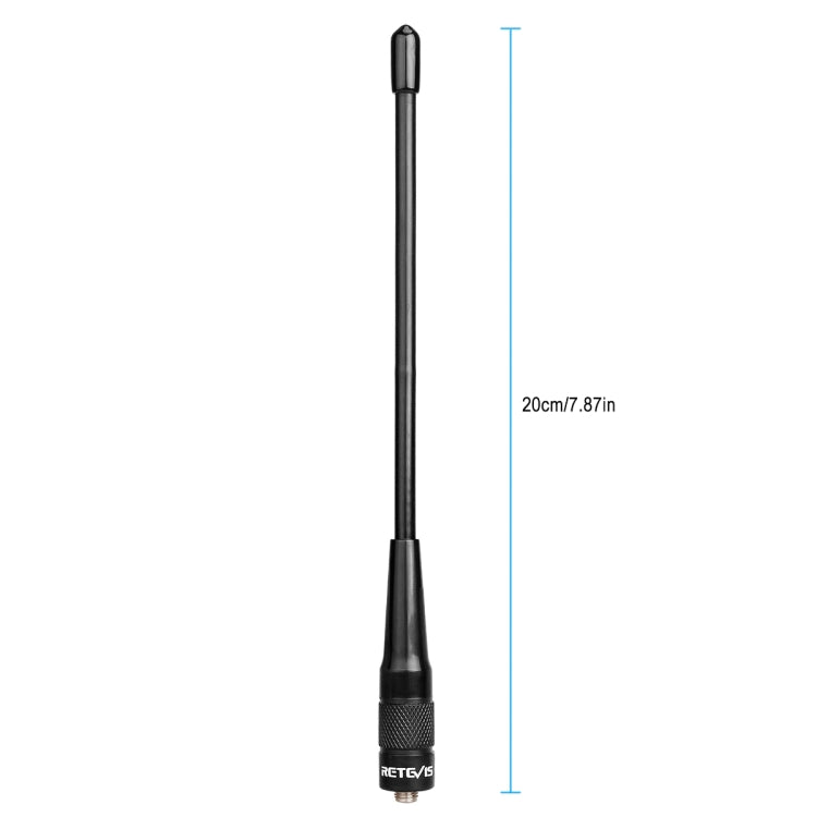 RETEVIS RHD-701 Antenna 136-174+400-480MHz SMA-F femmina dual band per H-777/RT5/RT6/RT7/RT-5R/888s, RHD-701