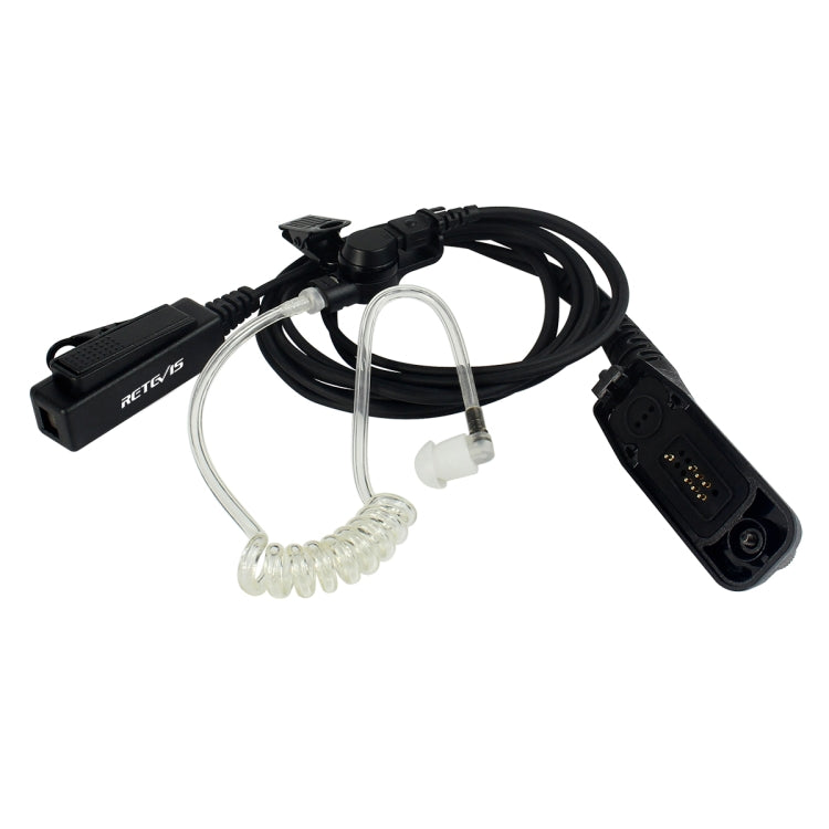 RETEVIS R-1M21 Two-wire PTT Large Acoustic Tube Earpiece Microphone for Motorola XPR6000/XPR6550/DP4800/DP4801, R-1M21