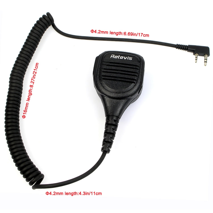 Microfono altoparlante remoto Retevis C9050A 2 pin