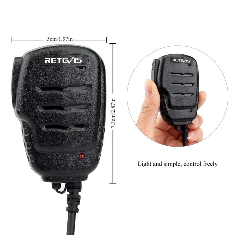 RETEVIS RS-111 M 2 Pin Remote Speaker Microphone for H777/UV5R/RT21, RS-111