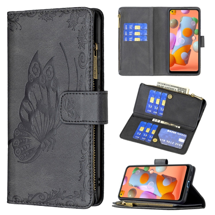 Custodia portafoglio in pelle con cerniera per Samsung Galaxy A02