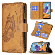 Custodia in pelle con cerniera orizzontale in rilievo con motivo a farfalla volante con supporto, fessure per carte e portafoglio, For Samsung Galaxy A21, For Samsung Galaxy A31, For Samsung Galaxy A32 5G, For Samsung Galaxy A41, For Samsung Galaxy A42