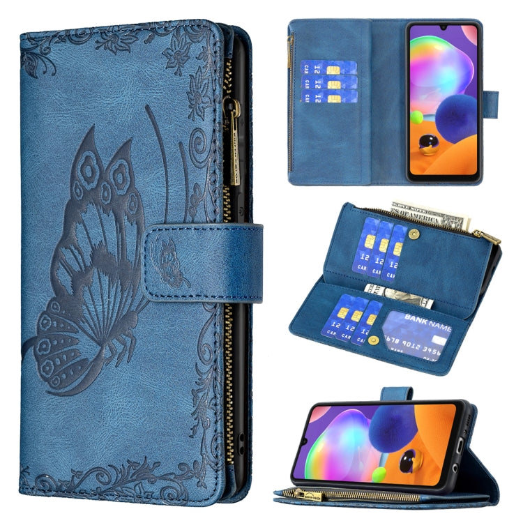 Custodia portafoglio in pelle con cerniera per Samsung Galaxy A21