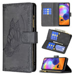 Custodia portafoglio in pelle con cerniera per Samsung Galaxy A21