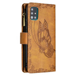 Custodia portafoglio in pelle con cerniera per Samsung Galaxy A51