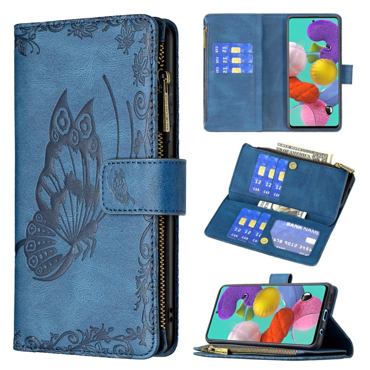 Custodia portafoglio in pelle con cerniera per Samsung Galaxy A51