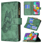 Custodia portafoglio in pelle con cerniera per Samsung Galaxy A51