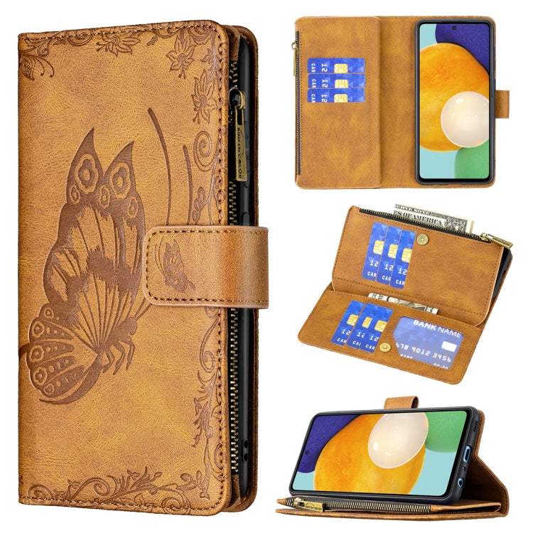 Custodia portafoglio in pelle con cerniera per Samsung Galaxy A51